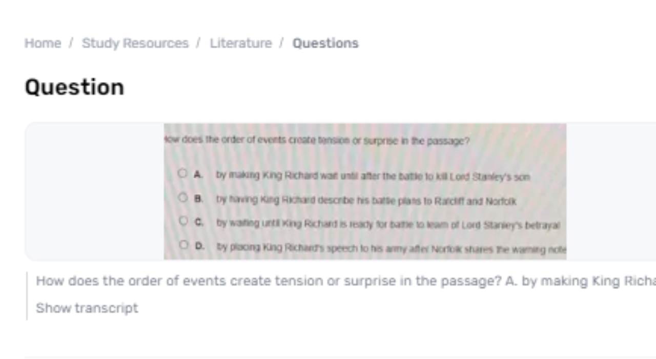 How Does The Arrange Of Occasions Make Pressure Or Shock Within The Section?